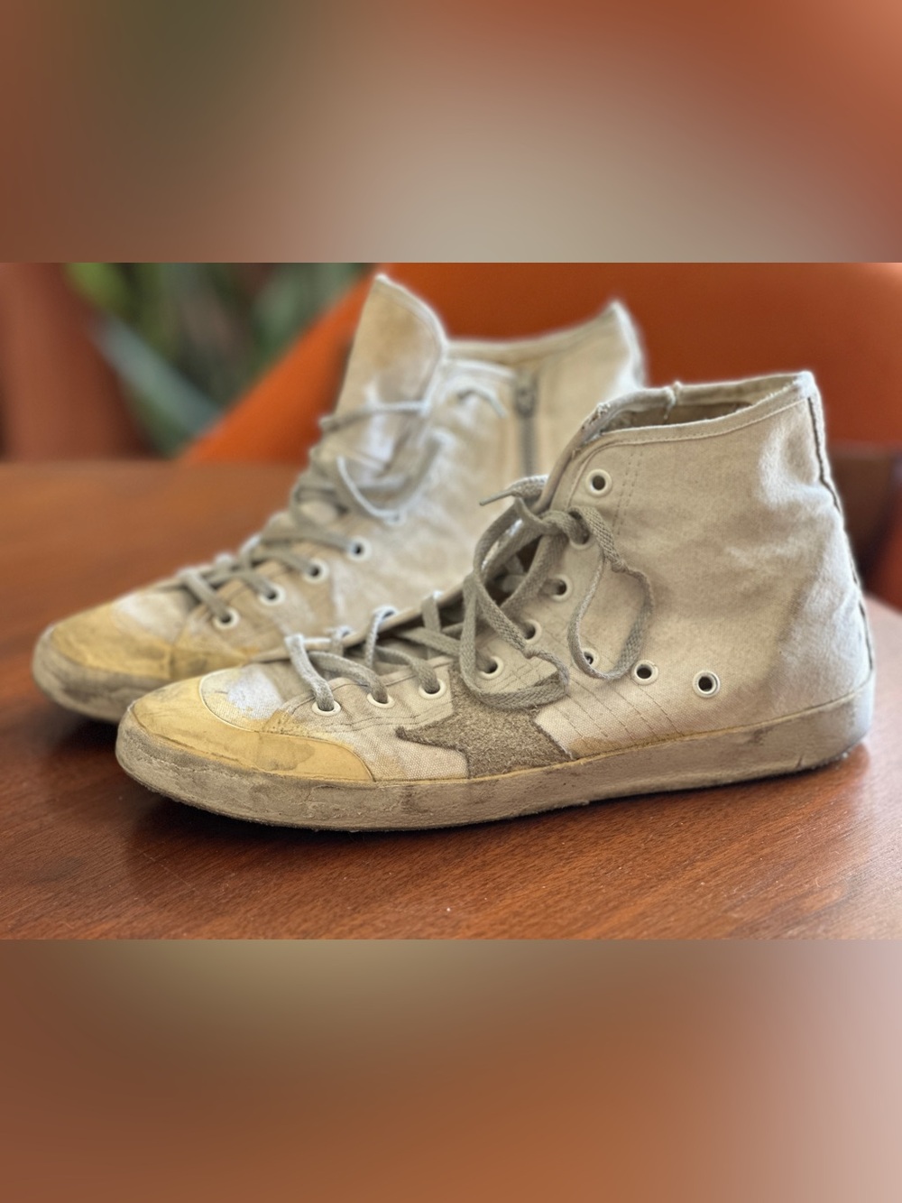 **special edition** GOLDEN GOOSE extra tattered  High-Top Sneakers